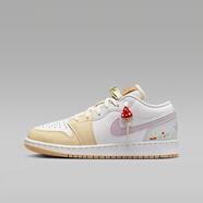 耐克（NIKE）JORDAN 1 GS AJ1 LOW低幫籃球鞋 白色/淺卡其/粉紫IB8861-151 39
