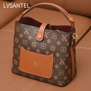 LVSANTEL香港嚴選輕奢小眾真皮單肩斜挎包女2025大容量輕奢休閑包高級感