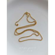 胖東來(lái)同款代購多層銀項鏈女意大利進(jìn)口技術(shù)工藝S925純鍍金爆閃豆 2.0mm粗 金色 鉆石鏈 55cm