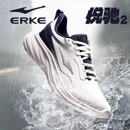 鴻星爾克（ERKE）悅馳2跑步鞋秋季新款防潑水回彈跑鞋軟底減震男鞋防滑運(yùn)動(dòng)鞋子男 微晶白/宇宙藍(lán) 41