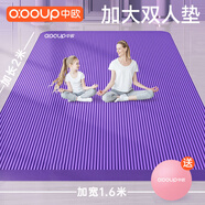 中歐超大雙人瑜伽墊防滑健身加厚加寬隔音專(zhuān)用舞蹈地墊子兒童練功家用 紫色-綁帶款 2米*1.6米-含拍拍球 15mm(厚度)
