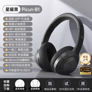 品存（picun）Queen藍(lán)牙耳機(jī)頭戴無線降噪耳麥 【星耀黑】APP防漏音版BISA空間