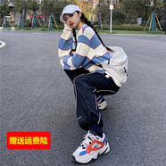 耐克（NIKE）MK Tekno 男女厚底經(jīng)典白銀白灰復(fù)古休閑老爹鞋潮流跑鞋 AO3108-101 38