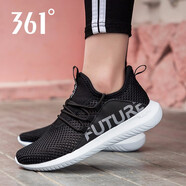 361°女鞋運(yùn)動(dòng)鞋女新款361度休閑網(wǎng)面透氣跑步鞋子女R 烏黑色/太空灰 36