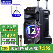 TEMEISHENG 特美聲SL12-31廣場(chǎng)舞音響戶(hù)外低音炮大音量家用k歌唱歌便攜式藍(lán)牙移動(dòng)戶(hù)外音響大功率藍(lán)牙音箱 12寸標(biāo)配+2支無(wú)線話筒+支架