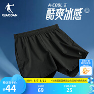 喬丹運動短褲男運動褲子男夏季速干透氣籃球跑步梭織五分褲 黑色 -透氣速干-無拉鏈-1318 XL