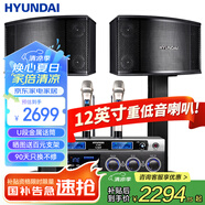HYUNDAI現(xiàn)代家庭影院ktv音響套裝家用k歌電腦電視客廳卡拉ok全套會(huì)議室卡包店鋪專(zhuān)業(yè)功放音箱設(shè)備 【尊享版】12吋音響套裝