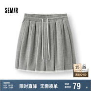 森馬（Semir）半身裙女蕾絲花邊百褶裙溫柔俏皮2025夏季松緊腰短裙107425120005