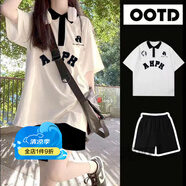 莞町初中生12-15歲女孩衣服短袖短褲套裝夏季女大童運(yùn)動(dòng)套裝2025新款 兩件套裝【夏季新款】 160 M適合86-105斤