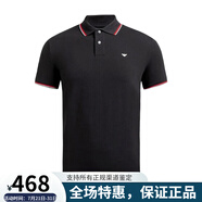 阿瑪尼（ARMANI）ARMANI阿瑪尼男裝新款短袖POLO衫男士T恤棉質(zhì)經(jīng)典鷹標(biāo)logo 黑色（8N1FB3） XL （160-180斤）僅供參考