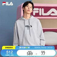 FILA 斐樂官方情侶款連帽衛(wèi)衣2025春夏純棉寬松針織長袖上衣