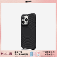 CASETIFY 純色波漾手機殼 MagSafe兼容 硅膠手機殼 適用于蘋果iPhone16/15 Plus/Pro/Max手機保護殼 黑色Magsafe iPhone 16 Pro Max