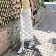 沂歆裙子女夏季2025新款a字半身裙修身顯瘦顯高包臀裙小個(gè)子半身長(cháng)裙 【白色】 波點(diǎn)半身裙 M 【建議體重約95-105斤】