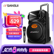 山水（SANSUI） A12-66廣場舞音響戶外K歌重低音藍(lán)牙音響便攜式移動舞臺拉桿音箱大功率擴(kuò)音器 豪華版（12寸重低音+單麥）
