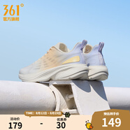 361度女鞋運動(dòng)鞋2025年夏季新款網(wǎng)面透氣輕透跑步鞋女 羽毛白/粉筆紫 35