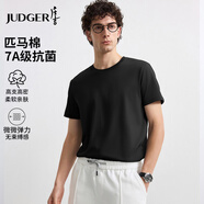 莊吉【高支匹馬棉】男士夏季圓領短袖T恤透氣純棉休閑彈力輕薄款上衣