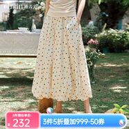 Olrain歐芮兒波點(diǎn)花苞裙花色半裙橡筋束腰半裙女夏季2025新款裙子 波點(diǎn) M 160/68A/M