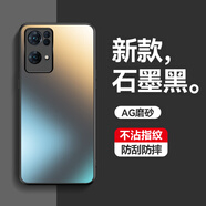 盟點(diǎn)適用opporeno7手機殼reno7pro保護5G磨砂套oppo鏡頭全包rono7防摔por硬殼opopreno7外殼75g男女opp 【石墨黑】收藏并拍下*送全屏鋼化膜 OPPO Reno7 
