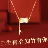 晟墨圣誕節(jié)禮物送老婆純銀項(xiàng)鏈女生生日禮物女朋友閨蜜實(shí)用走心高級(jí)感 【知竹】和田玉吊墜-禮盒+證書(shū)