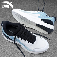 安踏（ANTA）云彈C37跑步鞋男鞋2025秋冬季新款軟底緩震回彈運動(dòng)鞋輕便跑鞋 -10象牙白/薄藍色 40