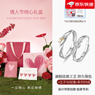 匆匆那年（Congcongnanian）【新品】小王子與玫瑰對戒情侶款純銀戒指女男一對小眾設計520禮 王子與玫瑰對戒+情人節傾心禮盒 開(kāi)口可調節