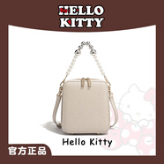 Hello Kitty正品手機包鏈條珍珠手提包包女小香風(fēng)斜挎包休閑歐若風(fēng)單肩香水包 米澀銀河唱片