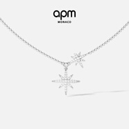 APM Monaco[楊紫同款]六芒星項鏈女生設計感生日禮物時尚飾品送女友生日禮物 雙顆六芒星項鏈