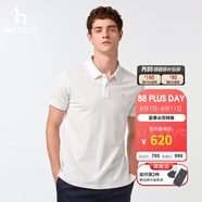 哈吉斯（HAZZYS）男裝 夏款男上衣【3A抗菌工藝】通勤短袖polo男ASTZE0BBX26 米黃色OW XL (180/100A 50)