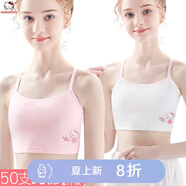 Hello Kitty女童背心吊帶棉兒童發(fā)育期內(nèi)衣夏季薄款小女孩透氣網(wǎng)眼內(nèi)穿打底 A款 2件裝 背部網(wǎng)眼 粉白組 2062 150 適合135-145cm