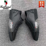 西域駱駝男鞋韓版潮流皮鞋2025春秋季真皮軟皮軟底輕便運動(dòng)休閑皮鞋 黑色4-駱駝官方品牌旗艦 43