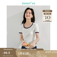 茵曼（INMAN）多色無(wú)袖顯瘦吊帶背心T恤女裝2025夏季新款簡(jiǎn)約休閑百搭圓領(lǐng)上衣 牙白色-18424213 S