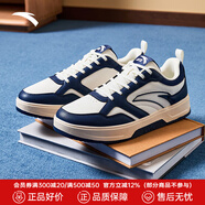 安踏（ANTA）板鞋男夏季經(jīng)典潮流滑板鞋厚底低幫休閑鞋情侶運(yùn)動鞋平底鞋子 深航海藍(lán)/象牙白-3 39 (245mm)
