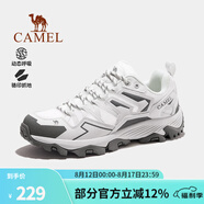 駱駝（CAMEL）昆侖山戶(hù)外登山鞋男士防滑耐磨夏季透氣徒步鞋戶(hù)外運動(dòng)鞋女 白/灰，女，透網(wǎng)版 透網(wǎng)款 40