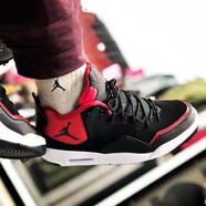 NIKE耐克男鞋夏季新款運動鞋AIR MAX氣墊休閑鞋AJ4兄弟款實戰(zhàn)籃球鞋 黑紅AR1000-006 42.5