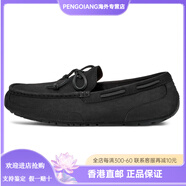 UGGChester 舒適皮革平底休閑鞋 黑色 40