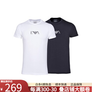 阿瑪尼（ARMANI）奢侈品男裝 男裝短袖t恤男士時(shí)尚休閑修身薄款微彈短袖T恤兩件裝 混色 L 135-155斤