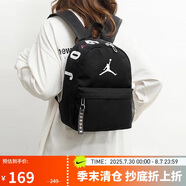 Jordan男女喬丹 聚酯纖維 書(shū)包背包 經(jīng)典大Logo雙肩包DV5304-010黑 均碼