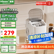 惠康制冰機(jī)小型家用宿舍學(xué)生15KG迷你寢室全自動(dòng)制冰機(jī)器圓冰制作機(jī)便攜把手商用奶茶咖啡冰塊制冰模具 【基礎(chǔ)款-牛奶白】自動(dòng)清洗-冰大小可調(diào)（送冰鏟）