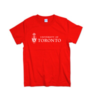 奢依君（SHEYIJUN）UofT多倫多大學(xué)T恤 校服紀(jì)念品短袖T恤夏季留學(xué)生歐美風(fēng)學(xué)院派文 紅色 S 建議75-95斤