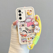 鉅臣適用三星GalaxyA56手機殼卡皮巴拉Galaxy A55男女皮紋samsung a55保護套煤球情侶卡通sx a56可愛(ài)女 2102釘扣皮紋小新家族 三星Galaxy A56