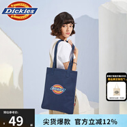 dickies男女帆布袋 logo印花通勤公文袋購物袋 DK010511 深藏青色