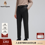 Hush Puppies【豐盈厚實(shí)】暇步士男裝冬季蓄熱保暖彈力絨感長(zhǎng)褲 霜灰色 40