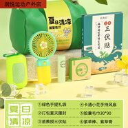 防暑套裝夏日禮品福利小禮物實(shí)用感清涼避暑旅行裝備 夏日化妝包 夏日化妝包套餐一 化妝包尺寸：12*12*19cm
