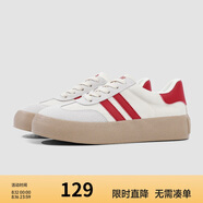 Semir女鞋德訓鞋女春夏透氣百搭休閑運動(dòng)鞋板鞋女SFYM233655 白紅 35