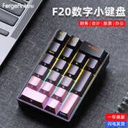 雷蛇（Razer）通用F20機械數字小鍵盤(pán)女生辦公筆記本外接會(huì )計財務(wù)便攜數字鍵盤(pán) F20-黑莓(混光20鍵)-有線(xiàn) 茶軸