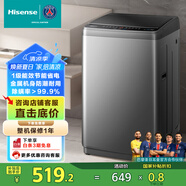 海信（Hisense）波輪洗衣機(jī)全自動(dòng) 8公斤升級(jí)鈦晶灰 大容量 家用租房宿舍 低噪 脫水免清洗除螨 HB80DA35以舊換新
