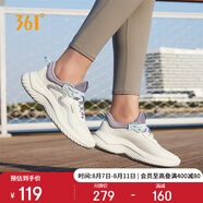 361°運動(dòng)鞋女秋季網(wǎng)布透氣健身輕便休閑厚底慢跑步鞋子女682232210-5