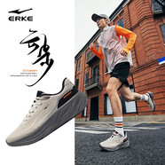 鴻星爾克（ERKE）云步跑步鞋男夏季新款網(wǎng)面透氣運(yùn)動鞋輕便減震跑鞋軟底鞋子男鞋 浮巖灰/正黑 39