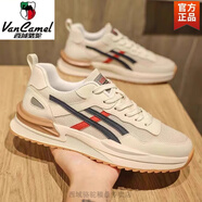 西域駱駝阿甘鞋春季男鞋透氣薄款2025男款休閑運動(dòng)男士網(wǎng)面百搭運動(dòng)鞋 Q68棕色-駱駝官方品牌旗艦 41