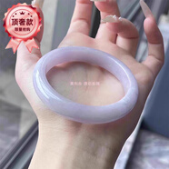 奧利絲燃檀香 高端緬甸冰種紫色翡翠玉手鐲子女款處理貴妃鐲 頂奢拍賣(mài)級“燃檀香_紫羅蘭 50mm-51mm【贈玉石吊墜+高端禮盒